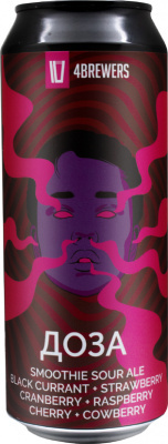 топ пива 4 Пивовара Доза Блэк Керрант, Строуберри, Кренберри, Распберри, Черри обзор / оценка / отзывы