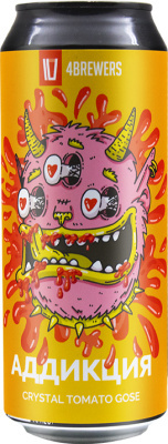 топ пива Четыре Пивовара Аддикция Кристал Томато Гозе обзор / оценка / отзывы