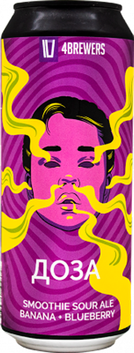 топ пива Четыре Пивовара Доза Банан + Блуберри обзор / оценка / отзывы