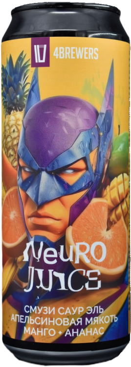 топ пива Четыре пивовара Нейро Джус Апельсиновая мякоть + Манго + Ананас обзор / оценка / отзывы